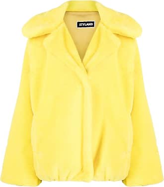 A.N.G.E.L.O. Vintage Cult 1980s leaf-embroidery Shearling Coat - Yellow