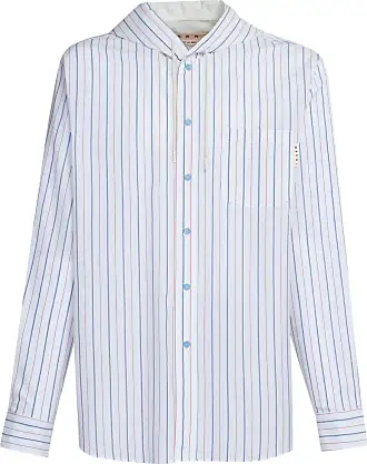Marni hooded striped shirt - White
