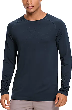 CRZ YOGA Men's Half Zip Pullover Athletic Tee Shirts Workout