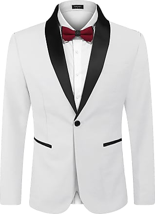 COOFANDY Mens Modern Suit Jacket Blazer One Button Tuxedo for Party,Wedding,Banquet,Prom Black 