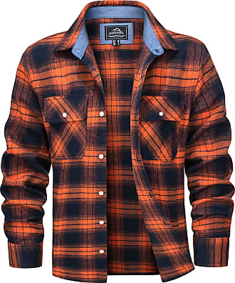 Right Here at Home Burnt Orange and Black Flannel 2XL