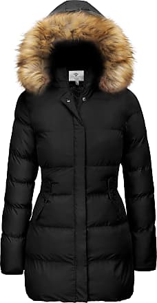 WenVen Boys & Girls Winter Cotton Coat Heavy Hooded Parka Jacket 
