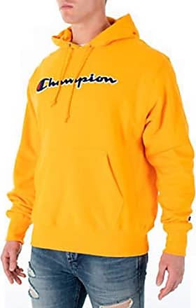 yellow champion hoodie mens