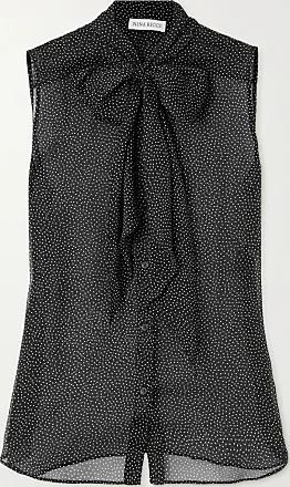 Nina Ricci polka-dot silk blouse - Black