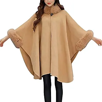 Poncho Cape femme de laine manteau femme de plissé Poncho Oversize