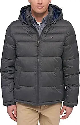 Tommy Hilfiger Men's Hooded Puffer Jacket, Heather Charcoal, Large Tall :  : Clothing, Shoes & Accessories