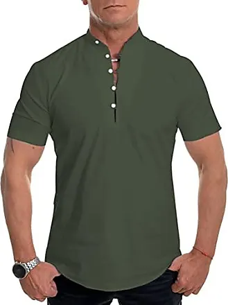 Chemises Slim Fit Col chemise, Dark Green