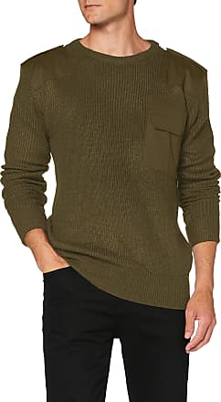 Brandit Brandit BW Pullover Mens Casual Work Military Sweater Warm Knitted Hiking Olive 
