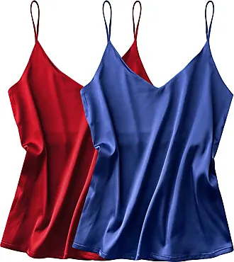 Ekouaer Silk Cowl Neck Tank Top for Women : : Clothing