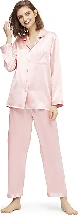 LilySilk Silk Pajama Sets for Women 22 Momme 100% Mulberry Silk 3/4 Sleeves  V Neck Pjs Sleepwear XS, Claret at  Women's Clothing store