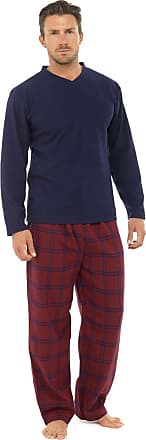 Tom Franks TWIN Pack Mens Jersey Top & YD Flannel Bottoms PJ Set Nightwear Dress 