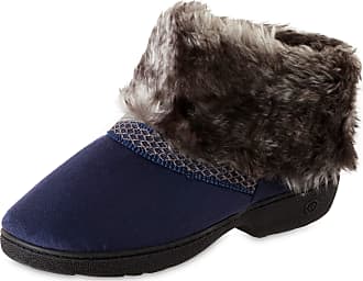isotoner microsuede bootie slippers with 36 memory foam