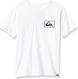 Unisex Kids' Size Large Vintage QUIKSILVER Black Tshirt with Lime Green and Electric Blue Vertical Logo Graphic on Front