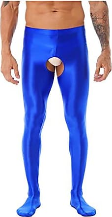 TiaoBug Homme Collant Transparent Bas de Contention Lingerie Moulant Pantalon Legging Soie Collant Compression pour Gym Yoga Sport Fitness 