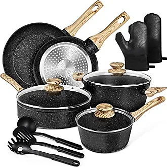  MICHELANGELO Pots and Pans Set Nonstick, 12 Pcs Pot Sets for  Cooking Nonstick with Bakelite Handle, Non Toxic Cookware Set Induction  Compatible: Home & Kitchen
