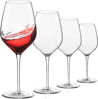 Bormioli Rocco 18 oz Red Wine Glasses, Crystal Clear Star Glass