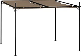 vidaXL Pavillon mit Ausziehbarem Dach 3x4x2,3m Cremeweiß Pergola Gartenzelt 