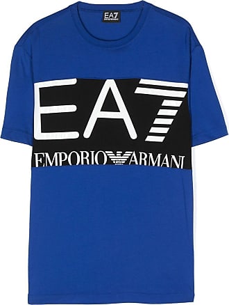 ARMANI EA7 Emporio Armani T-Shirt Imprimé Stretch Manga Coupe Bleu MOD.4A239/273684 