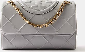 Tory Burch Kira Chevron Convertible Leather Shoulder Bag In Pine  Frost/rolled Brass