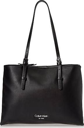  Calvin Klein Lapis Drawstring Tote, Black/Silver,One Size :  Clothing, Shoes & Jewelry