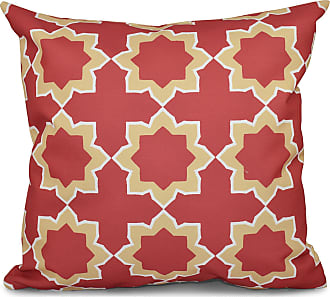 Coral Decorative Holiday Pillow E by design PHGN651OR15-20 20 x 20 inch Geometric Print