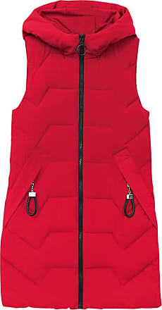 Akalnny Womens Gilet Coat with Hood Ladies Vest Lightweight Large Pocket Winter Jacket Coat 