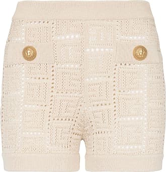 Balmain Kids frayed knitted shorts - Neutrals