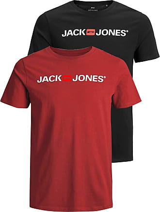 JACK & JONES Herren T-Shirt 2er Pack Basic O-Neck V-Neck Shirt S M L XL XXL 