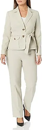  Le Suit Women's Petite Jacket/Pant Suit, Chambray, 8P