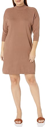 Gabby Skye Womens Plus Size Ribbed Mock Neck, Spice, 1x