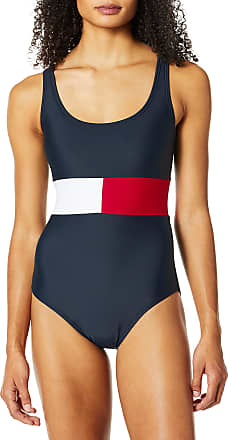 NWT Tommy Hilfiger Swimsuit 1 one piece Size 4 Swimdress Halter Core Navy