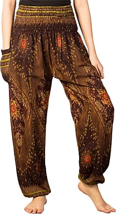 Buy LOFBAZ Harem Pants for Women Patchwork Yoga Boho Palazzo