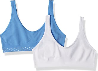 2 Packs Girls HANES S White Crop Top Pullover Cotton Spandex Training Bra~4 Bras 