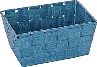 Bathroom Basket with lid 18 x 10 x 6.5cm Wenko Organizer Adria Mini Taupe-Storage Box Brown Polypropylene 