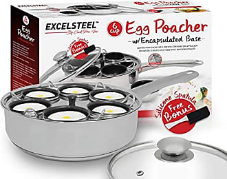 ExcelSteel 12 Qt Multifunction Stainless Steel Pasta Cooker with  Encapsulated Base, Vented Glass Lid, and Riveted Silicone Covered Handles