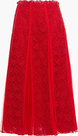 Valentino Garavani graphic-print midi skirt - Red