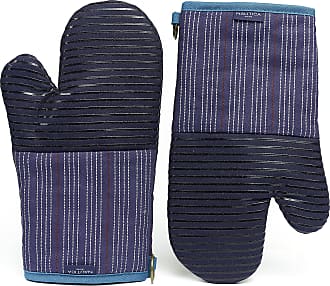 Nautica Home Mini Oven Mitt with Silicone Palm, Set of 2 - Neutral Stripes