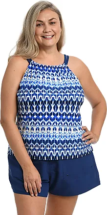 Tropical Abstraction Bandeau Blouson Tankini Top - FINAL SALE – MAXINE OF  HOLLYWOOD