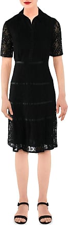 Nanette Lepore Womens Ss Grosgrain Trim Tier Skirt Shirtdress, Very Black, 10