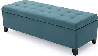 Christopher Knight Home Mission Fabric Storage Ottoman, Dark Teal