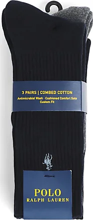 Polo Ralph Lauren Flat Knit Trouser Socks 3-Pack - Charcoal