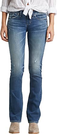 Womens Tuesday Low Rise Slim Bootcut Jeans Silver Jeans Co 
