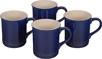 "Caribbean" 12 Oz LE CREUSET 4" Tall Mug NWT Stoneware Coffee Cup Teal Blue 