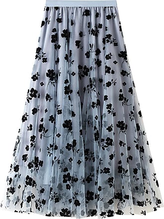 Fashion Skirts Tulle Skirts H&M Tulle Skirt black-brown spot pattern elegant 