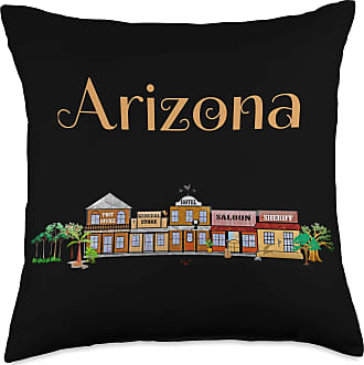 States & Travel Apparel Collection CR Arizona Gift Saguaro Sunset Souvenir Casa Grande Desert View Throw Pillow 18x18 Multicolor 