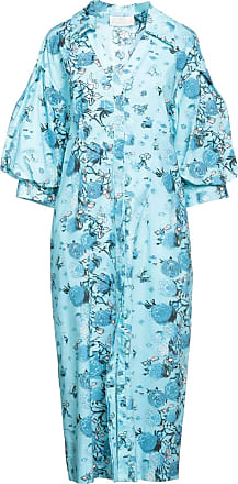 Robe midi Soie Peter Pilotto en coloris Bleu Femme Vêtements Robes Robes de cocktail et de soirée 