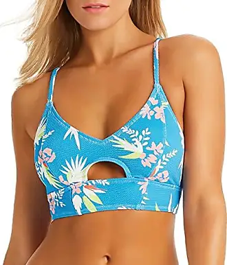 Jessica Simpson Textured Solid Cropped Cami Swim Top & Side