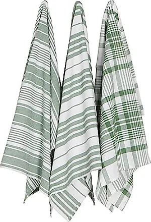 Now Designs Floursack Kitchen Dish Towels Chartreuse/Turquoise/Leaf 20 x  30in, Set of 3 