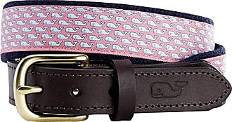 Vineyard Vines Cleveland Indians Canvas Club Belt In Navy Blue