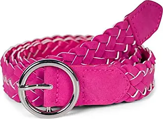 Ceinture femme Rose Fuchsia, Cuir suédine - Largeur 2 cm